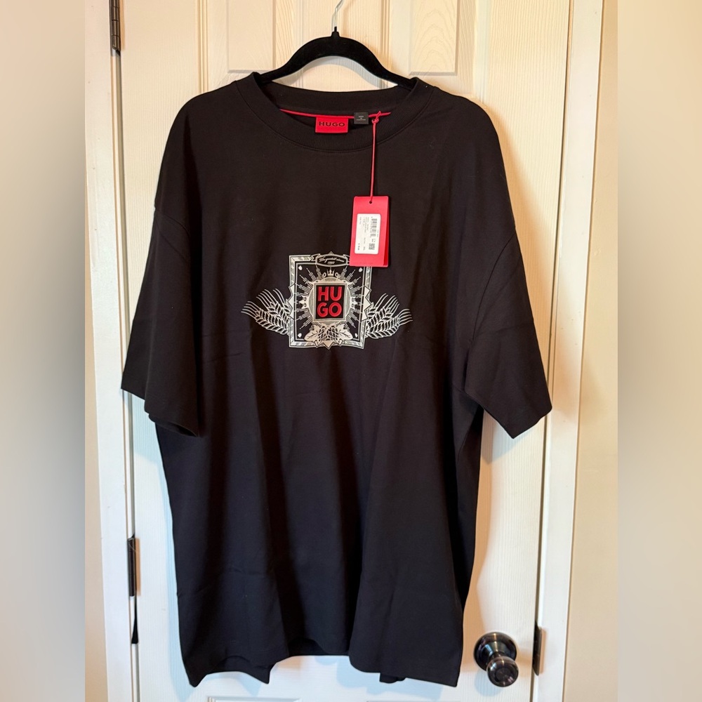 HUGO Black Crew Neck Short Sleeve Tee XXL